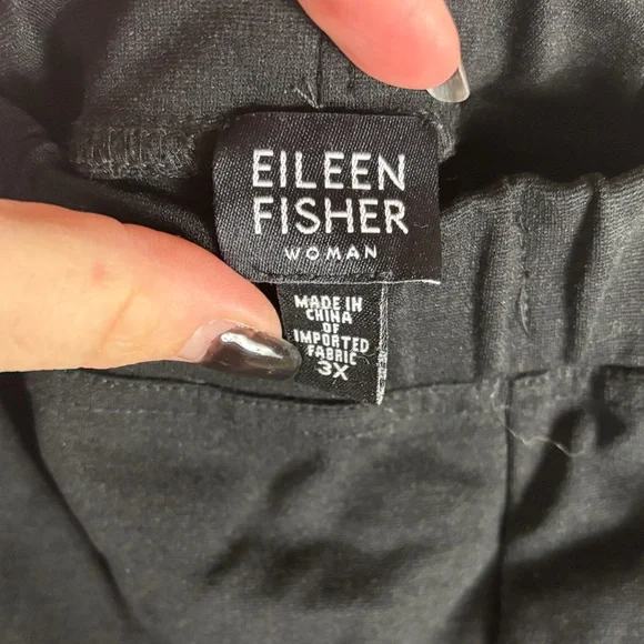 Eileen Fisher > Black Stretch Work Pants 3X - Picture 5 of 8